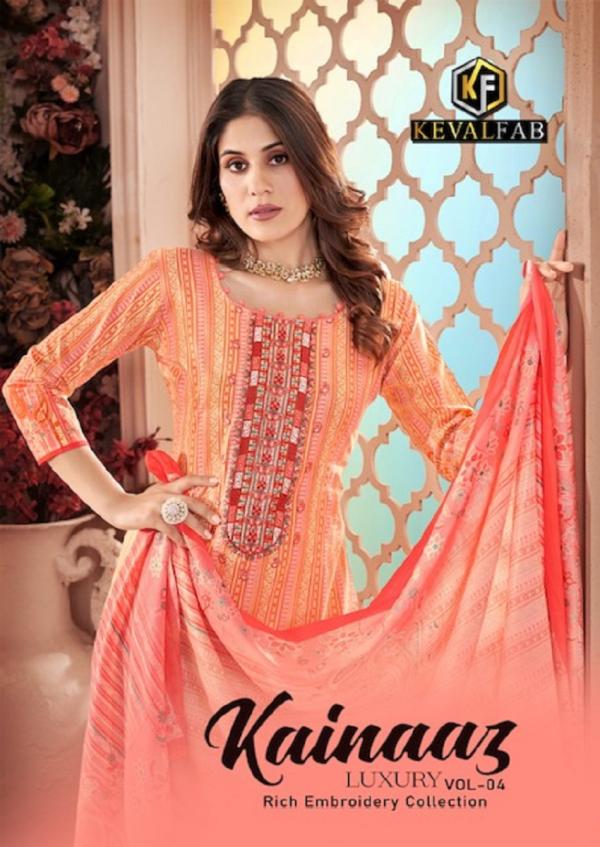Keval Kainaaz Luxury Vol 4  Embroidery Dress Material Collection